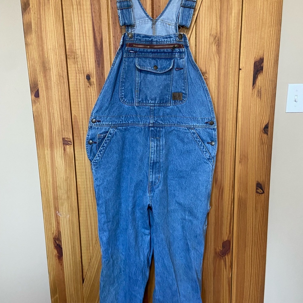 Schmidt Blue Denim Overalls Y2K 90’s workwear Vintage